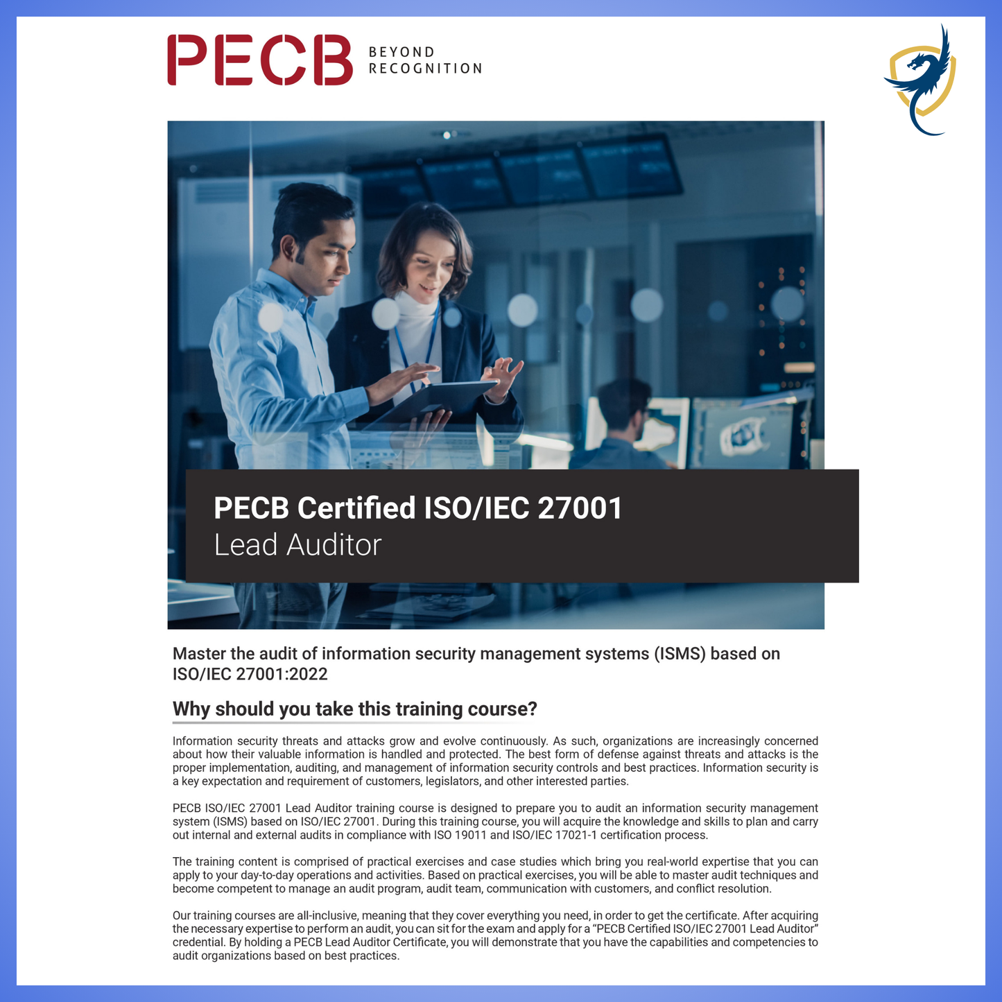 ISO 27001:2022 Lead Auditor (PECB Certification)